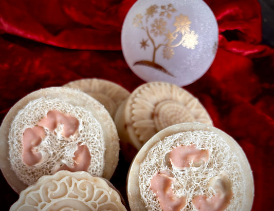 Loofa lavender lotion bar