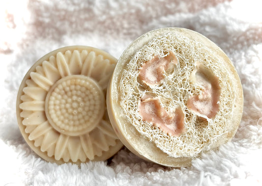 Loofa lavender lotion bar
